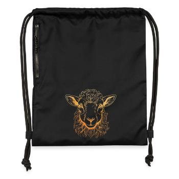 Lamb Portrait - Gymsac made from recycled material - black - Front