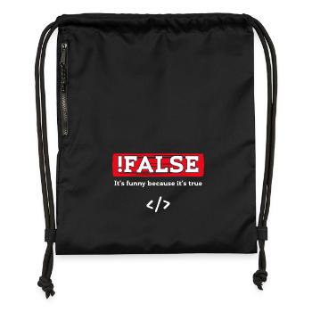 Debug Scripting Statement Developer Code Nerd - Gymsac made from recycled material - black - Front