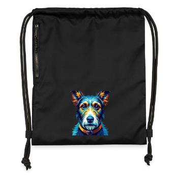 Foxterrier Glatte Hunderasse Karikatur Kawaii - Turnbeutel aus Recycling-Material - Schwarz - Vorne