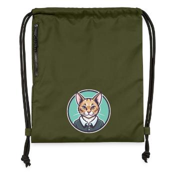Australische Nebelkatzenrasse Cartoon Kawaii Tier - Turnbeutel aus Recycling-Material - military Green - Vorne