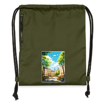Aix En Provence France Travel Poster Souvenir WPA - Gymsac made from recycled material - military green - Front