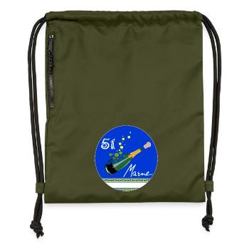 Marl - Gymsac made from recycled material - military green - Front