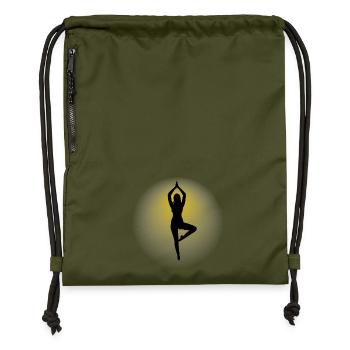 Silhouette 1 - Sac à cordon en polyester recyclé - military green - Devant