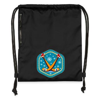 CHRISTMAS HOCKEY - Gymsac made from recycled material - black - Front