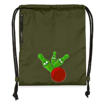 Skittles - Sac à cordon en polyester recyclé - military green - Devant