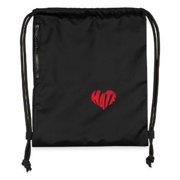 Pas de haine Aversion Stop Haine Anti Haine - Sac à cordon en polyester recyclé - noir - Devant