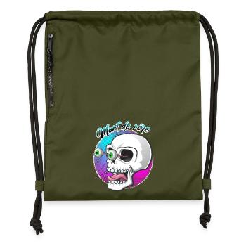Mort de rire - Sac à cordon en polyester recyclé - military green - Devant
