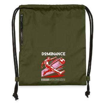 Dominance – Power Kick - Gymsac made from recycled material - military green - Front