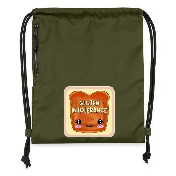 GLUTENUNVERTRÄGLICHKEIT ZÖLIAKIE - Turnbeutel aus Recycling-Material - military Green - Vorne