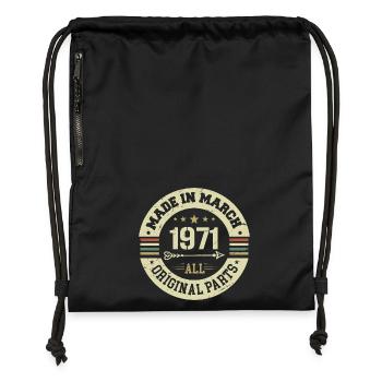 Legendary since March 1971 - Gymsac made from recycled material - black - Front