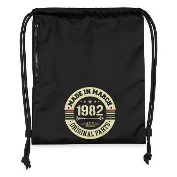 Legendär seit März 1982 - Turnbeutel aus Recycling-Material - Schwarz - Vorne