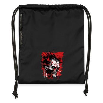 Horreur de mauvaise humeur Punk Zombie - Sac à cordon en polyester recyclé - noir - Devant