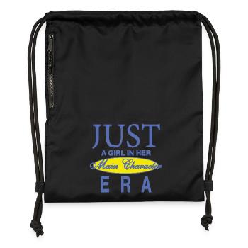 Époque du personnage principal – Autonomisation des filles - Sac à cordon en polyester recyclé - noir - Devant