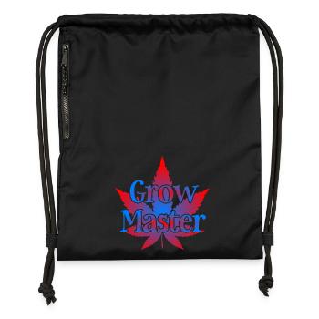 Grow Master - Cannabis - Marijuana - Marihuana - Turnbeutel aus Recycling-Material - Schwarz - Vorne