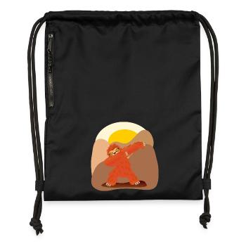 Sloths Dabbing - Gymsac made from recycled material - black - Front