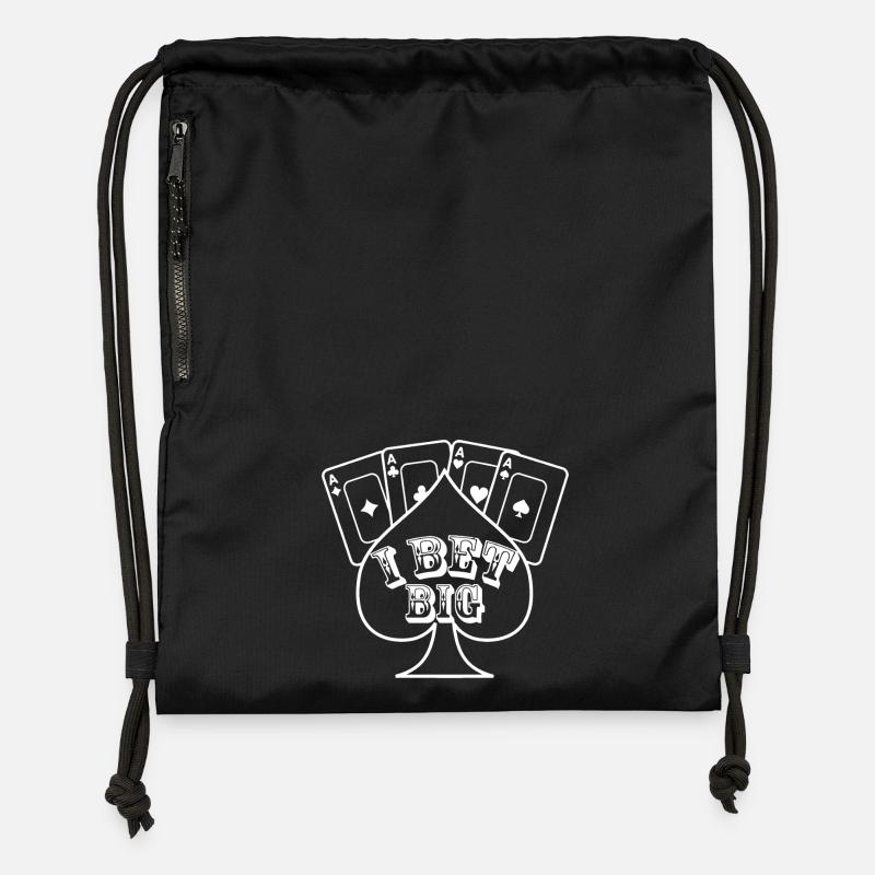 I Bet Big Poker - Gymsac made from recycled material - black