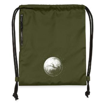 Aimant martien - Sac à cordon en polyester recyclé - military green - Devant