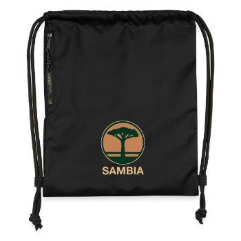 Zambia Tree Round - Gymsac made from recycled material - black - Front