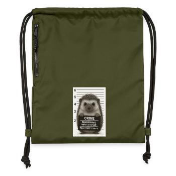 Criminal hedgehog - Gymsac made from recycled material - military green - Front
