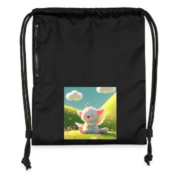 Design  - Gymsac made from recycled material - black - Front