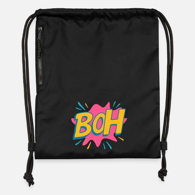 chais pas - Sac à cordon en polyester recyclé - noir