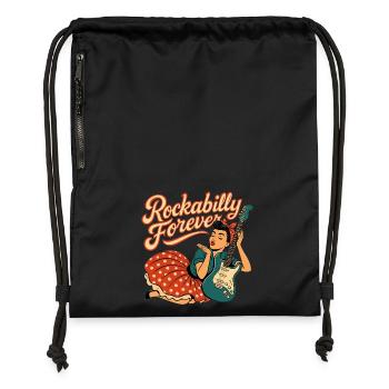 Rockabilly Forever Air Kiss Woman 50s Gift - Gymsac made from recycled material - black - Front