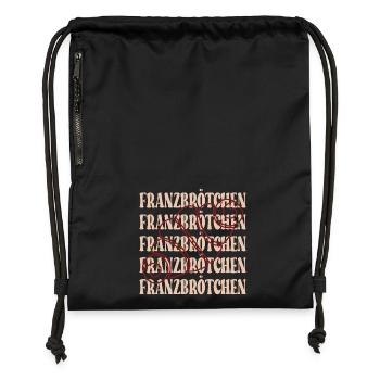 SCHRIFTZUG FRANZBRÖTCHEN GEBÄCK HAMBURG - Turnbeutel aus Recycling-Material - Schwarz - Vorne