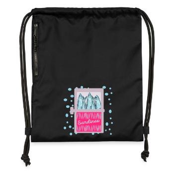 FISH TIN SARDINES FISH TIN - Gymsac made from recycled material - black - Front
