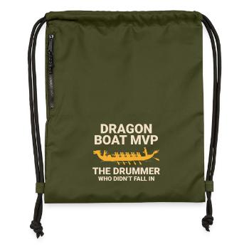 Champion de course de bateaux-dragons - Sac à cordon en polyester recyclé - military green - Devant