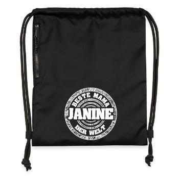 Mother Janine - Gymsac made from recycled material - military green - Front