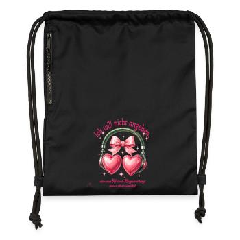 Audiobook Boyfriend - Gymsac made from recycled material - black - Front