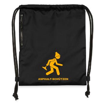 Asphalt shooters orange - Gymsac made from recycled material - black - Front