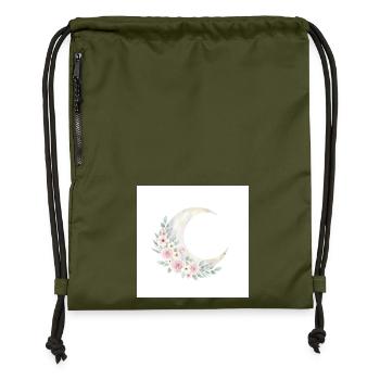 Mondblütenkranz - Turnbeutel aus Recycling-Material - military Green - Vorne