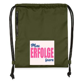 CELEBRATE SMALL SUCCESSES - Gymsac made from recycled material - military green - Front