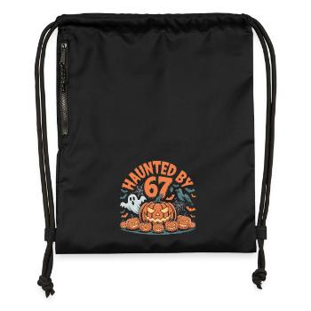 Verfolgt von 6 7- Lustiges Halloween T-Shirt - Turnbeutel aus Recycling-Material - Schwarz - Vorne