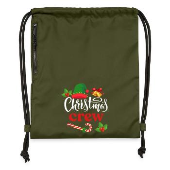 Équipage de Noël - Sac à cordon en polyester recyclé - military green - Devant