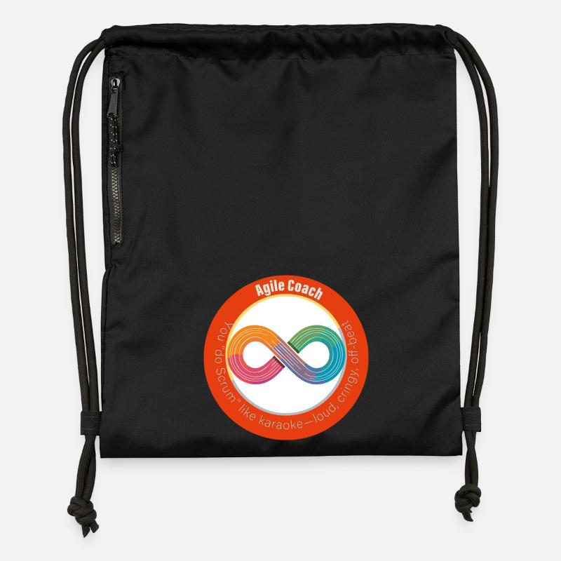 Faire Scrum - Sac à cordon en polyester recyclé - noir