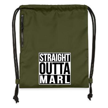 Tout droit sorti de la marne - Sac à cordon en polyester recyclé - military green - Devant