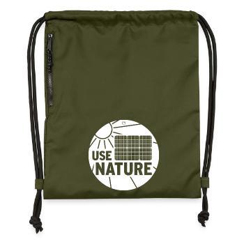 UTILISEZ LA NATURE - Sac à cordon en polyester recyclé - military green - Devant