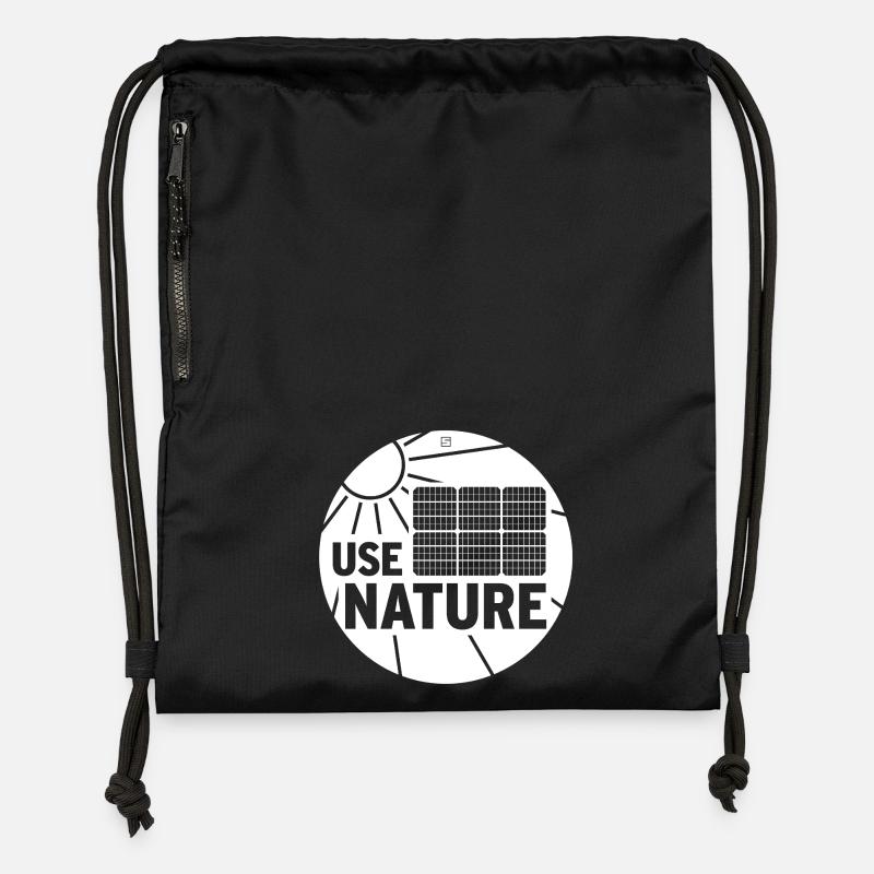 UTILISEZ LA NATURE - Sac à cordon en polyester recyclé - noir