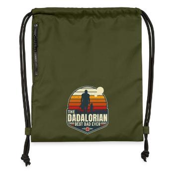 The Dadalorian Mando - Sunset - Best Dad - Badge - Sac à cordon en polyester recyclé - military green - Devant