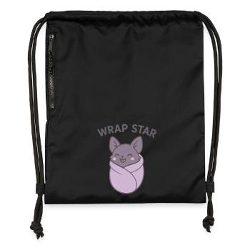 Wrap Star Bat Cozy Wrap - Sac à cordon en polyester recyclé - noir - Devant