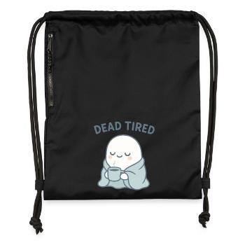 Dead Tired Ghost Cozy Mug - Gymsac made from recycled material - black - Front