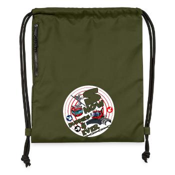 1423-snow_buddies_rood - Sac à cordon en polyester recyclé - military green - Devant