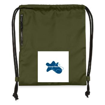 Gute Vibes Blau Logo - Gymsac made from recycled material - military green - Front