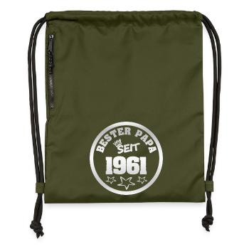 1961 - Turnbeutel aus Recycling-Material - military Green - Vorne
