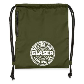 Lunettes - Sac à cordon en polyester recyclé - military green - Devant