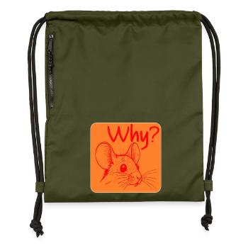 Why Mouse Irritation - Gymsac made from recycled material - military green - Front