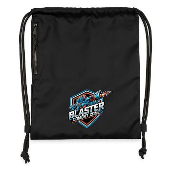 Blaster Combat Zone - Logo Color - Gymsac made from recycled material - black - Front