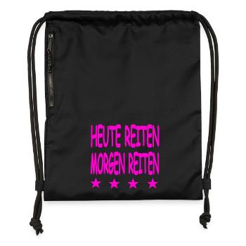 Chevaucher - Sac à cordon en polyester recyclé - noir - Devant